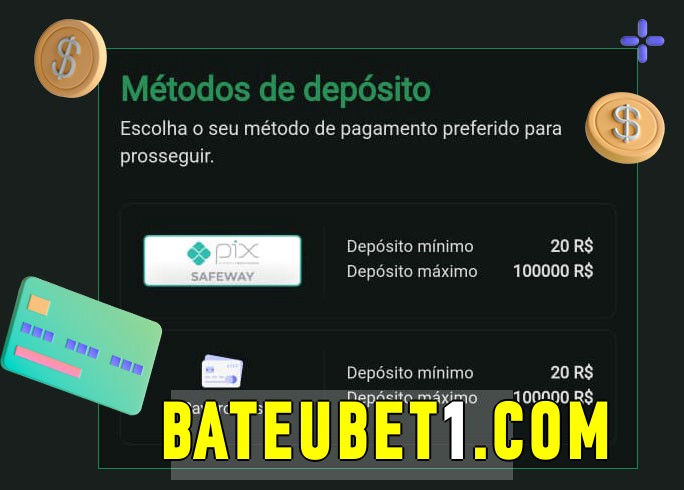 O cassino bateubet bet oferece uma grande variedade de métodos de pagamento
